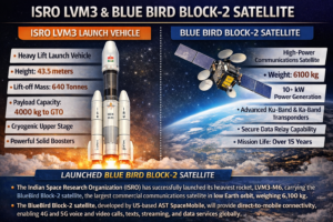 ISRO launched BlueBird heaviest communication satellite 